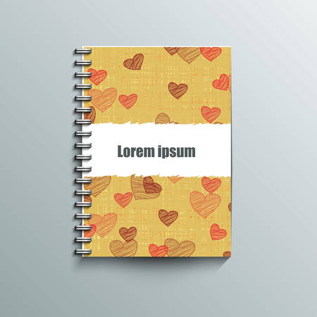 Notepad template with abstract background  のイラスト素材