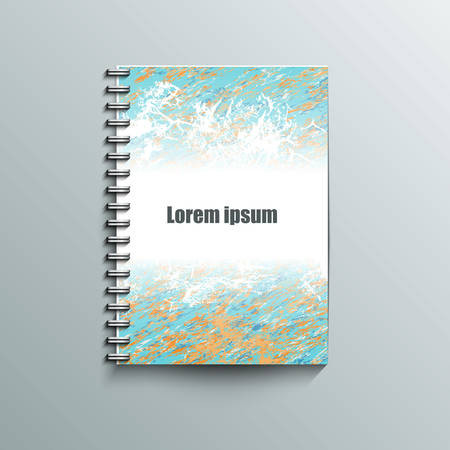 Notepad template with abstract backgroundのイラスト素材