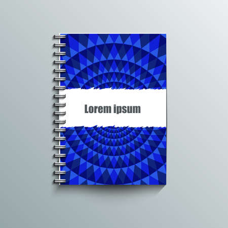 Notepad template with abstract backgroundのイラスト素材