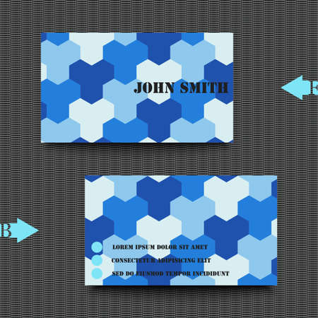 Business card template with abstract background.のイラスト素材