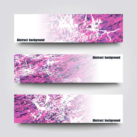 Set of banner templates with abstract backgroundのイラスト素材