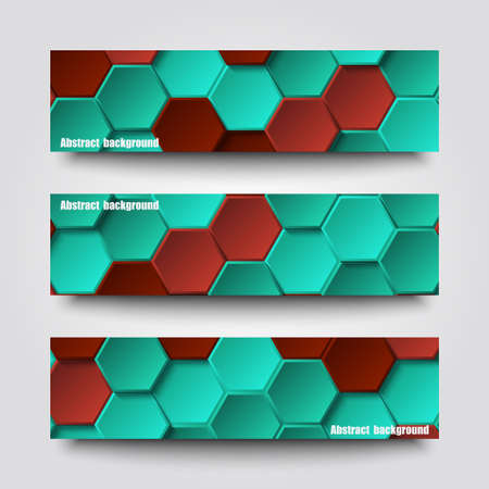 Set of banner templates with abstract background.のイラスト素材