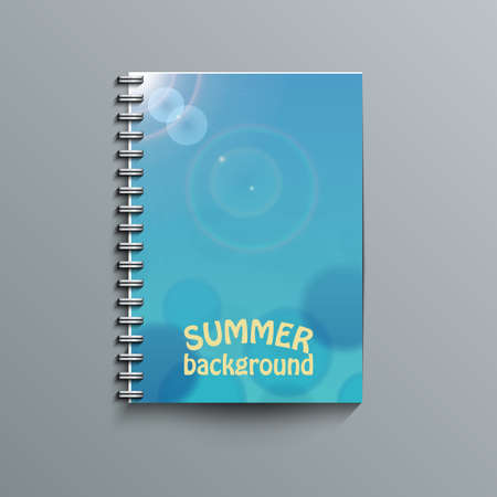 Notepad template with abstract backgroundのイラスト素材