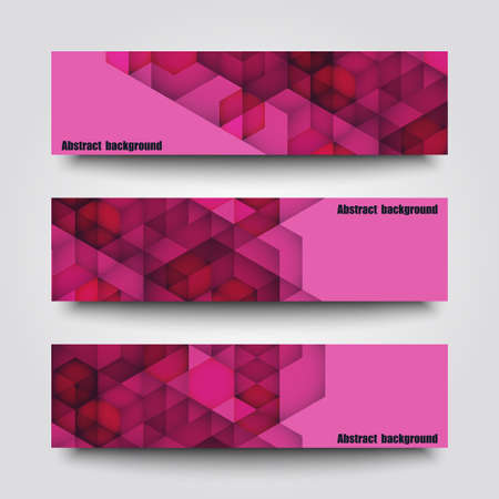 Set of banner templates with abstract background.のイラスト素材