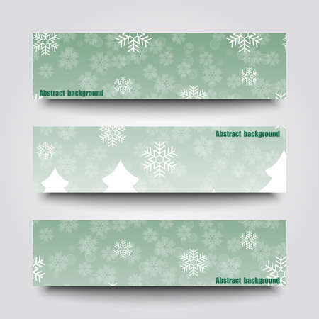 Set of banner templates with winter background.のイラスト素材