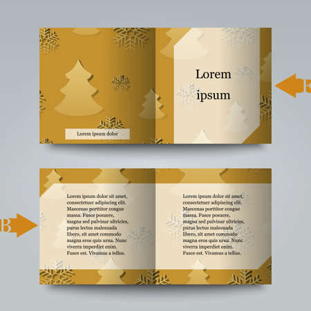 Brochure template witer winter backgroundのイラスト素材