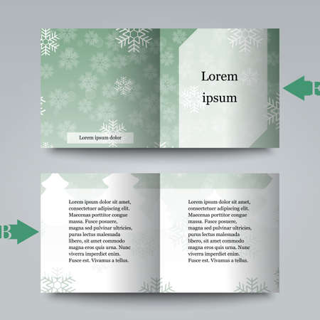 Brochure template with winter background.のイラスト素材