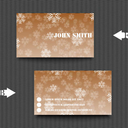 Business card template with winter background.のイラスト素材