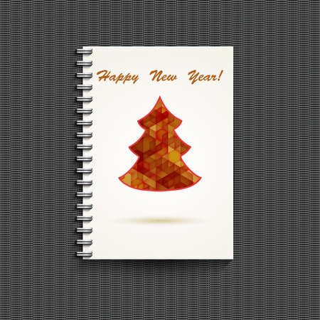 Notepad template with winter backgroundのイラスト素材