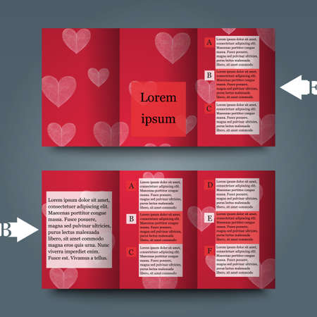 Brochure template with love backgroundのイラスト素材