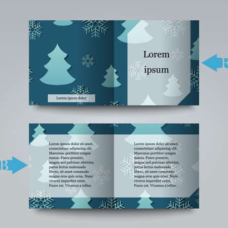 Brochure template with winter background.のイラスト素材