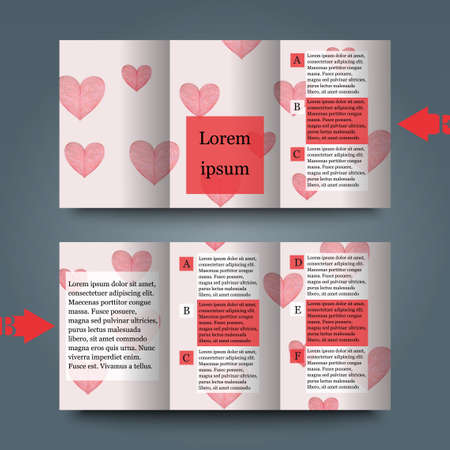 Brochure template with love background.のイラスト素材