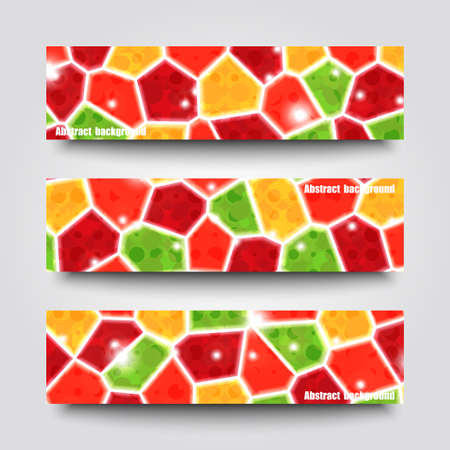 Set of banner templates with abstract background.のイラスト素材