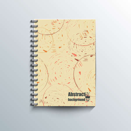 Notepad template with abstract background.のイラスト素材