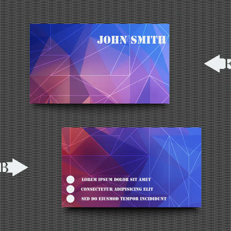 Business card template with abstract background.のイラスト素材