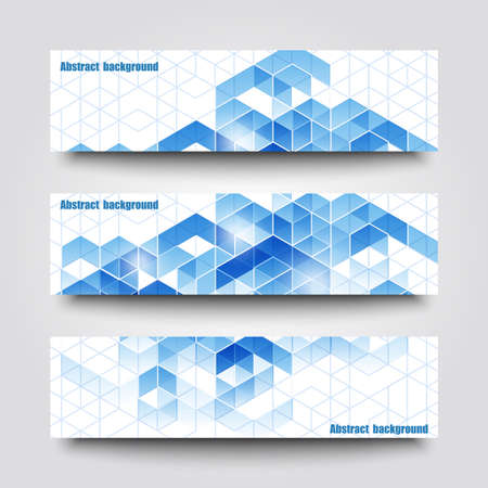 Set of banner templates with abstract background.のイラスト素材