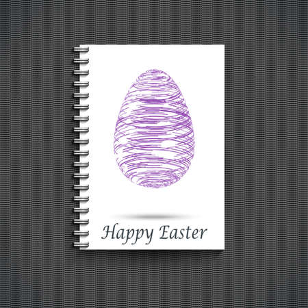 Notepad template with Easter background.のイラスト素材