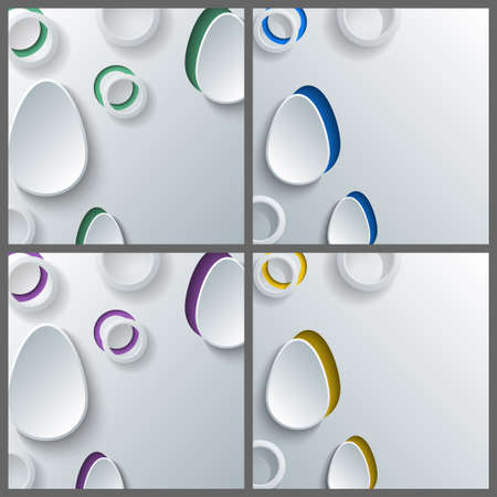 Set of banner templates with Easter background.のイラスト素材