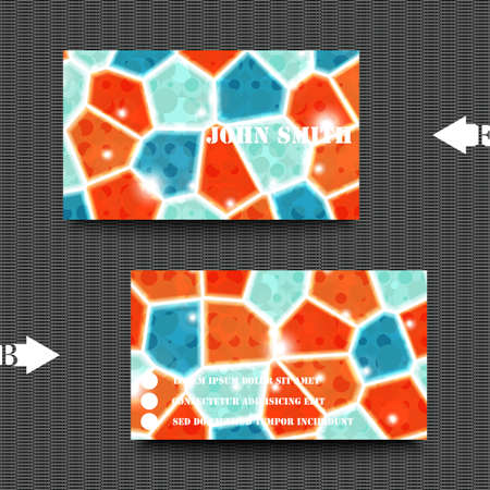 Business card template with abstract backgroundのイラスト素材