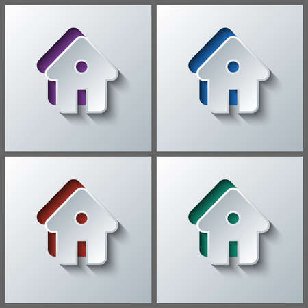 Set of four icons.のイラスト素材