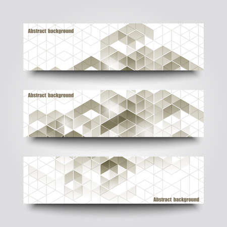 Set of banner templates with abstract background.のイラスト素材
