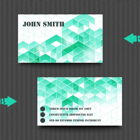 Business card template with abstract background.のイラスト素材