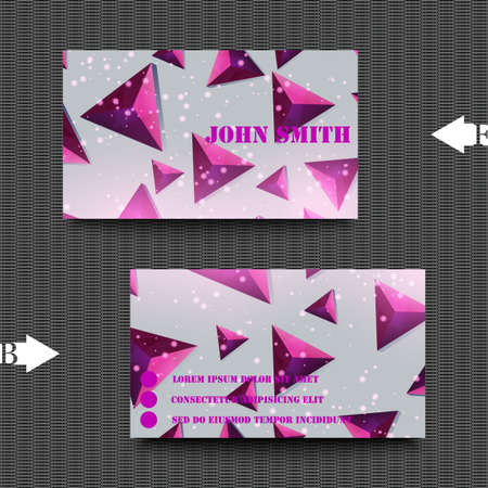 Business card template with abstract background.のイラスト素材