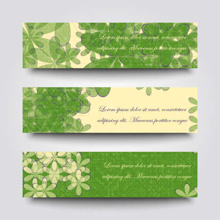 Set of banner templates with abstract backgroundのイラスト素材