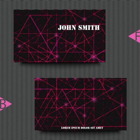 Business card template with abstract background. Eps10 Vector illustrationのイラスト素材