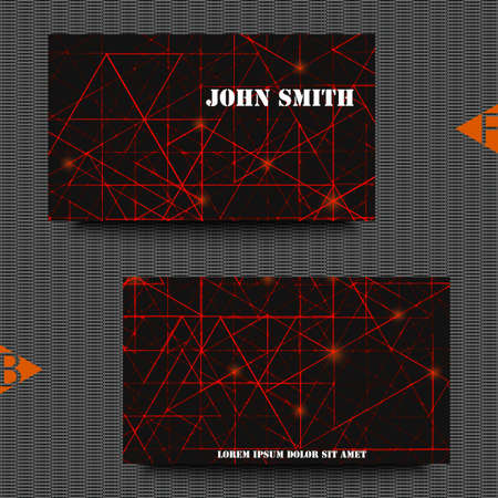 Business card template with abstract background. Vector illustrationのイラスト素材