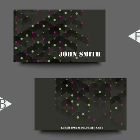 Business card template with abstract background. Eps10 Vector illustrationのイラスト素材