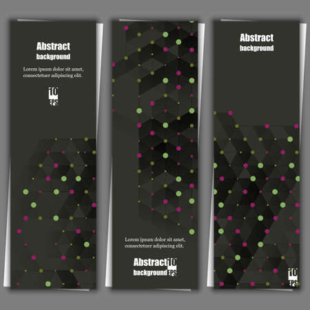 Set of banner templates with abstract background. Eps10 Vector illustrationのイラスト素材