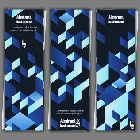Set of banner templates with abstract background. Eps10 Vector illustrationのイラスト素材