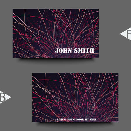 Abstract communication network background. Fractal element with lines and dots array. Big data connection complex concept. Business card template with abstract background. Eps10 Vector illustrationのイラスト素材