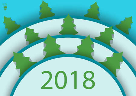 New Year background with geometric pattern. Christmas card. Winter background. Eps10 Vector illustrationのイラスト素材