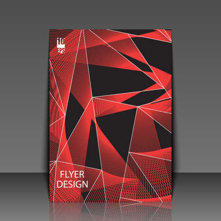 Template flyer with abstract background. Eps10 Vector illustrationのイラスト素材