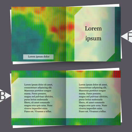 Colored heat map for temperature. Brochure template. Eps10 Vector illustrationのイラスト素材