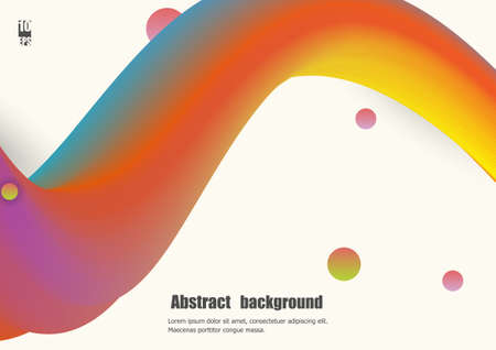 Colorful wave with grunge illustration. Eps10 Vector illustrationのイラスト素材