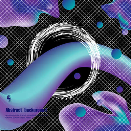 Colorful wave with grunge illustration.  Vector illustrationのイラスト素材