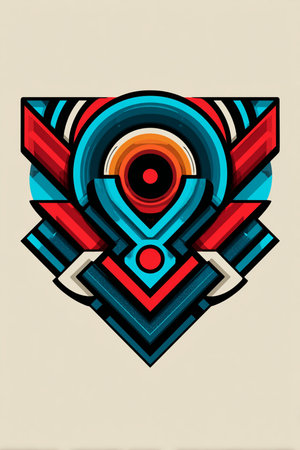 Abstract Colorful Geometrical Artwork, Vector Illustration.の素材