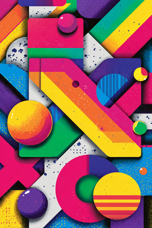 Abstract colorful background with geometric shapes. Vector illustration. Eps 10.の素材