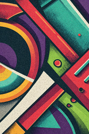 Abstract colorful background with geometric shapes. Vector illustration. Eps 10.の素材