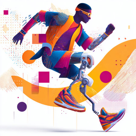 Skater skating on abstract colorful background, vector illustration. Hipster style.の素材