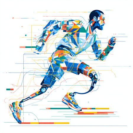 Robot is skating on a white background. Artificial intelligence. Vector illustration.の素材