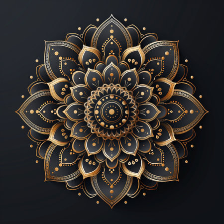 Ornament beautiful card with mandala. Geometric circle element made in vectorの素材