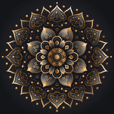 Mandala. Ethnic decorative element. Hand drawn backdrop. Islam, Arabic, Indian, ottoman motifs.の素材