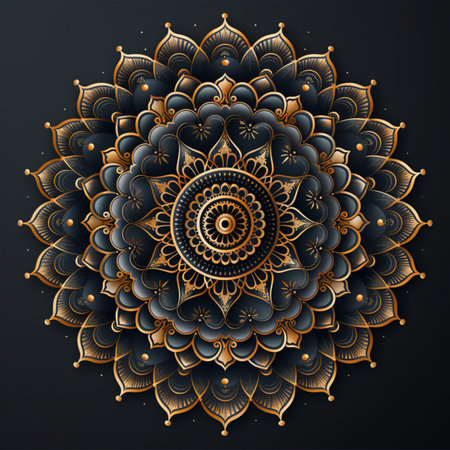 Mandala. Ethnic decorative element. Hand drawn backdrop. Islam, Arabic, Indian, ottoman motifs.の素材