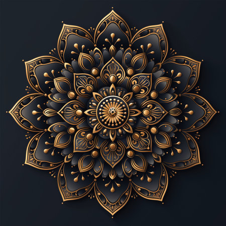 Mandala. Ethnic decorative element. Hand drawn backdrop. Islam, Arabic, Indian, ottoman motifs.の素材