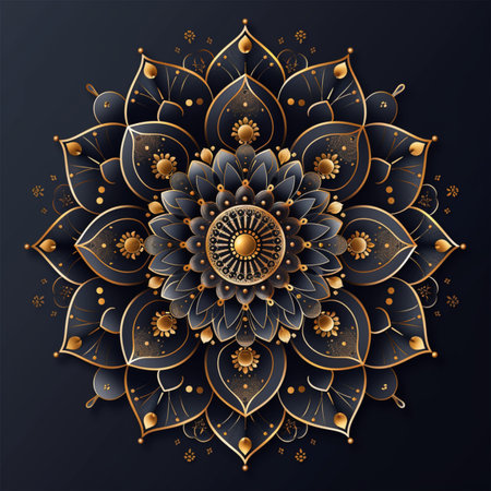 Ornament beautiful card with mandala. Geometric circle element made in vectorの素材
