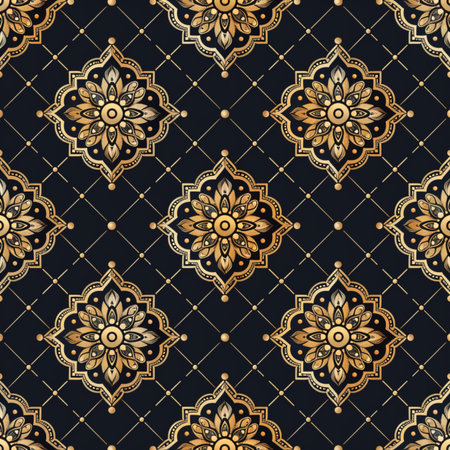 Seamless pattern based on traditional Asian elements Paisley.の素材